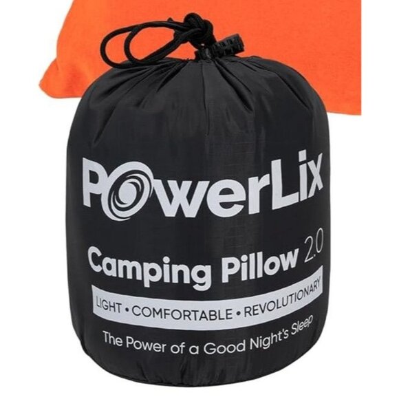Black Camping Pillow - Memory Foam Washable/Inflatable for Backpacking Hiking Ca - Picture 1 of 3